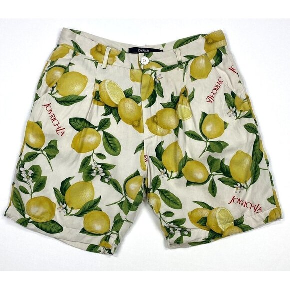 Joyrich Other - Joyrich LA Men’s Fruit Print Pleated Bermuda Shorts Size M Lemons